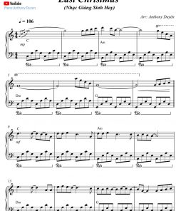 Last Christmas - sheet piano cover