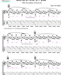 Romance in Em - Sheet ghitar cổ điển hay (free sheet)