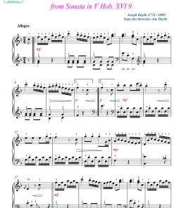 Scherzo in F of Haydn (from Sonata in F) free sheet