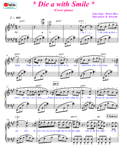 Die a with smile - sheet piano pdf