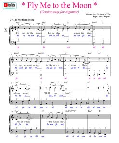 Fly me to The Moon - Sheet easy for beginner