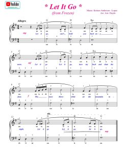Let it go - sheet for beginner, chilfrens pdf