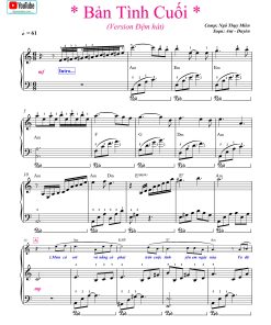 Bản Tình Cuối - đệm hát sheet pdf