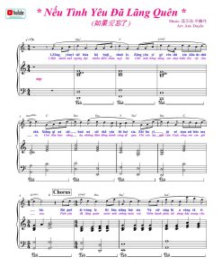 Nếu Tình yêu đã lãng quên - 如果爱忘了• 蓝心羽 sheet pdf