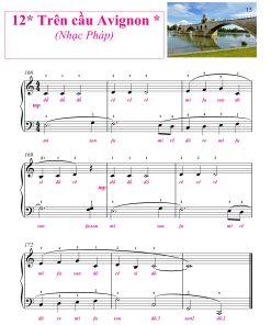 On the Bridge of Avignon sheet for beginner pdf