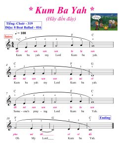 Kum Ba Yah - Hãy đến đây - sheet pdf cho Organ