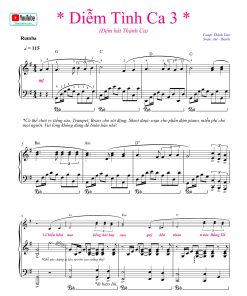 Diễm Tình Ca 3 - sheet đệm hát