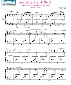 Melodie in C#m Op 4, No.2 of Fanny Hensel - sheet pdf